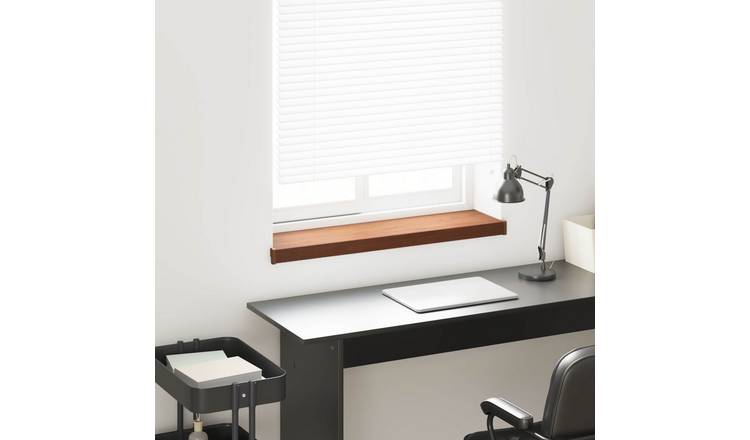 Walplus PVC Wood Grain Effect Window Sill - Brown Wood - 100 x 25 x 4.5 cm