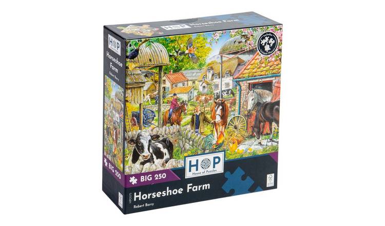 The House of Puzzles Horseshoe Farm BIG 250 Piece Jigsaw Puzzle