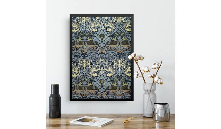 William Morris Peacock And Dragon Pattern Framed Art Print - A3