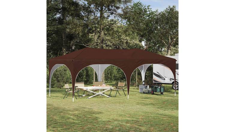 Walplus 575 x 288 x 245 cm Oxford Fabric Garden Pop Up Party Tent - Brown