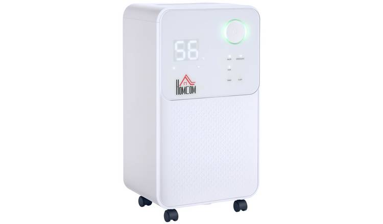 HOMCOM 2L Electric Air Dehumidifier with 4 Modes - White