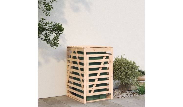 Walplus Wood Wheelie Bin Store - 84 x 90 x 128.5 cm