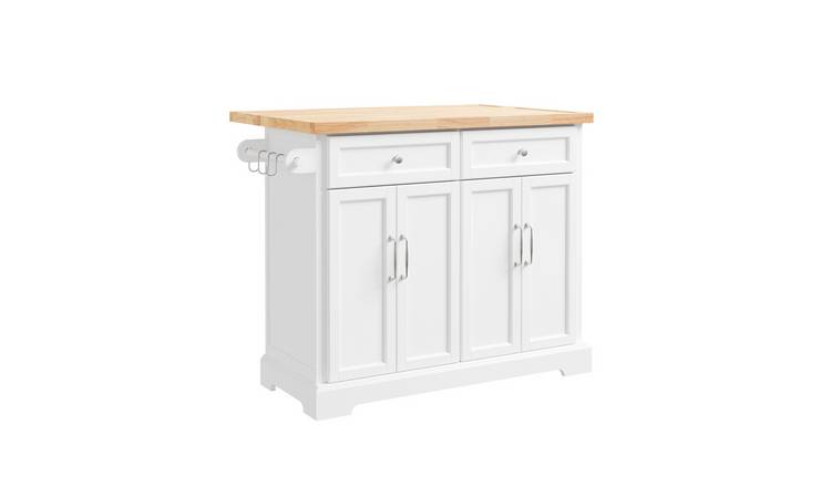 SoBuy 2 Drawer 4 Door Kitchen Storage Trolley - White
