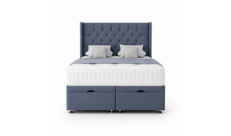 Comfy Deluxe Duke 4ft Small Double End Lift Ottoman Bed Set - Denim