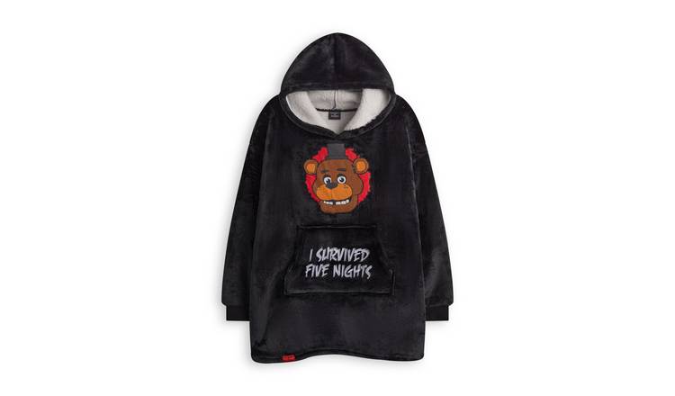 Five Nights At Freddy's Character Kids Boys Blanket Hoodie - Black