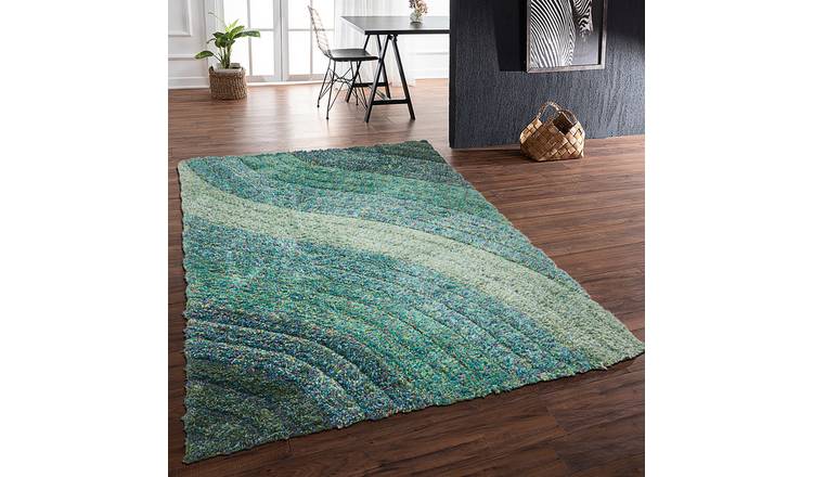 DS Living Ultra Plush Lena Shaggy Rug - Blue - 230x160cm