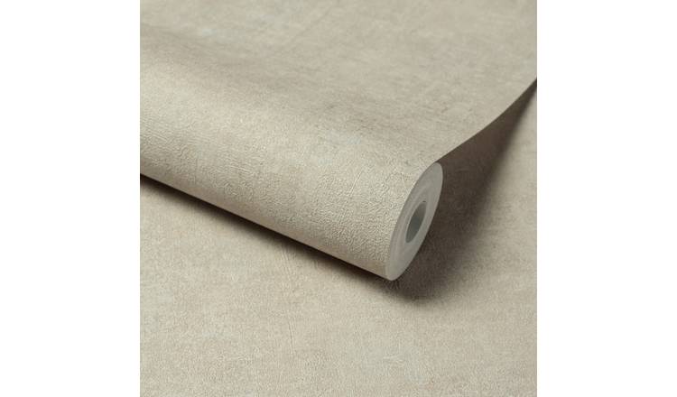 Grandeco Trenato Rustic Plaster Effect Textured Wallpaper - Beige