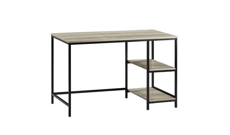 Vida Designs Brooklyn Desk with 2 Shelves - Grey