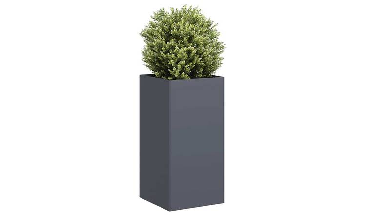 Walplus Steel Garden Planter - Anthracite - 40 x 40 x 80 cm
