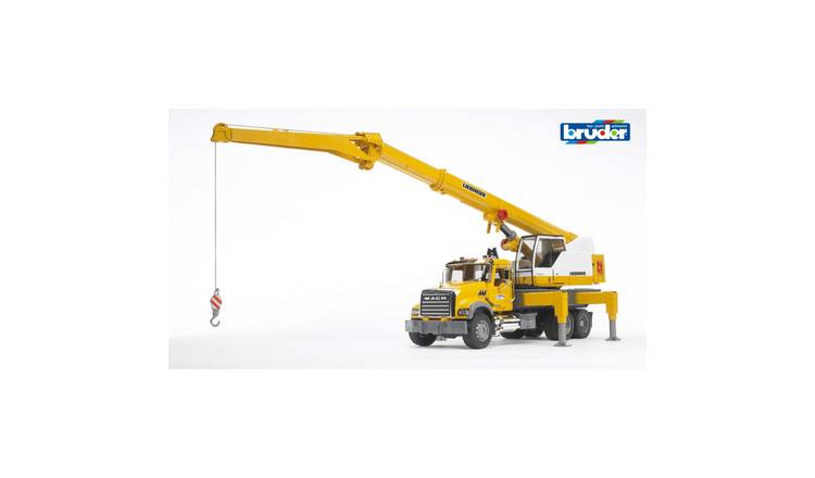 Bruder 1:16 Mack Granite Liebherr Crane Truck - Yellow