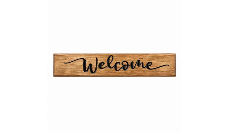 Peak Heritage Engraved Wooden Sign - L60cm - Welcome