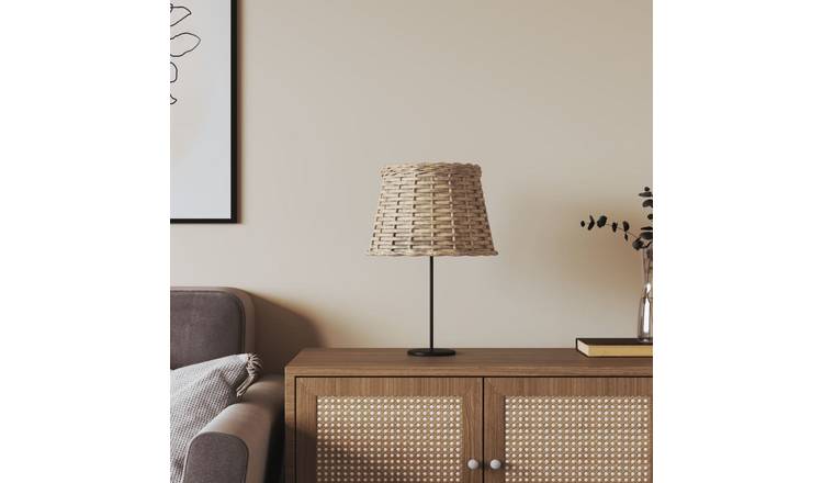 Walplus Brown Iron Wicker Lampshade - 25 x 17cm