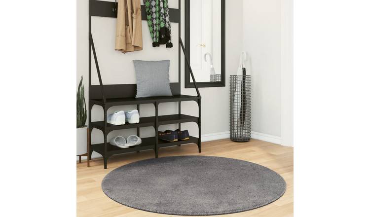 Walplus HUARTE Polyester 18 mm Pile Rug - Anthracite - 120 cm