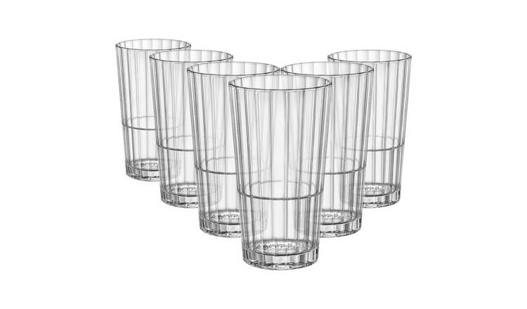 Bormioli Rocco Oxford Bar Stacking Highball Glasses - 395ml - Clear - Pack of 6