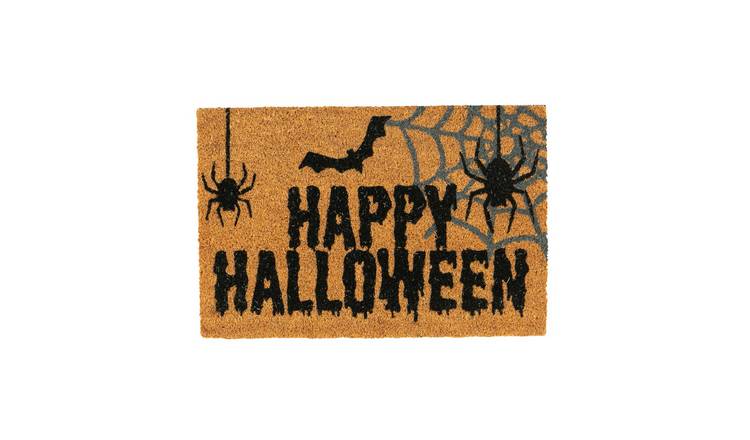 Nicola Spring Halloween Coir Door Mat - Spider