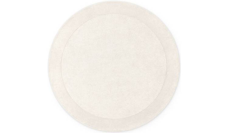 Hanse Home Cream 1812 Kari Handmade Blend Bordered Round Rug - 150cm