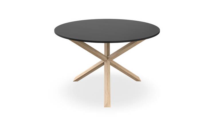 Furniture Online Malvern Round 4-6 Seater Oak Legs Dining Table - Oak