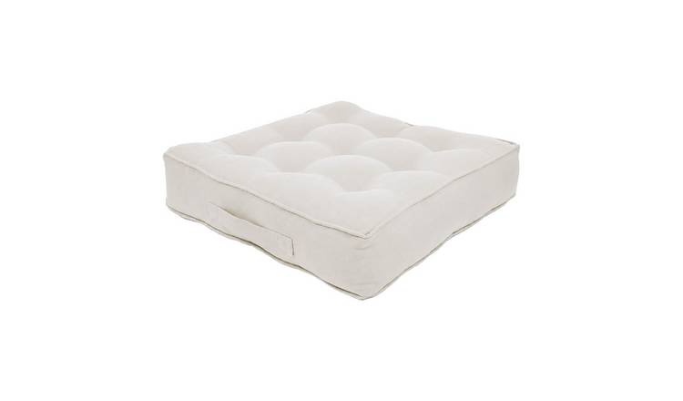 Harbour Housewares Square Armchair Booster Cushion - 50 x 50cm - Cream