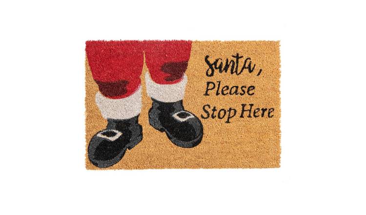 Nicola Spring Christmas Coir Door Mat - Santa