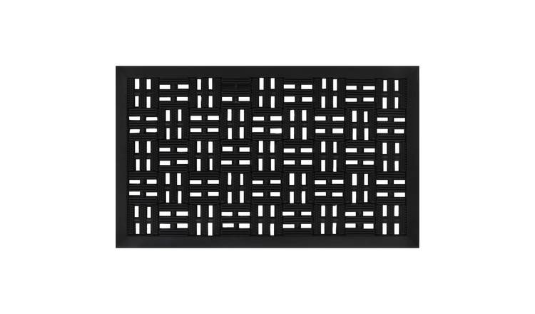Walplus Rubber Door Mat - Black - 45 x 75 cm