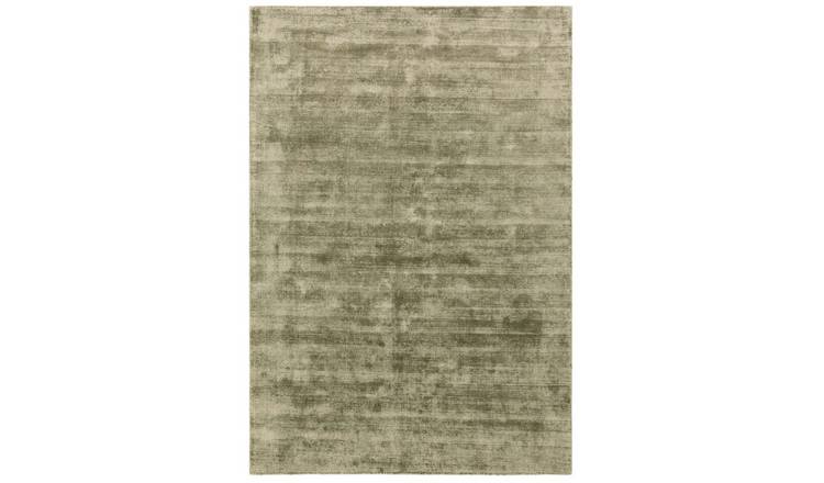Mega Flooring Green Modern Plain Rug - 66 x 240cm