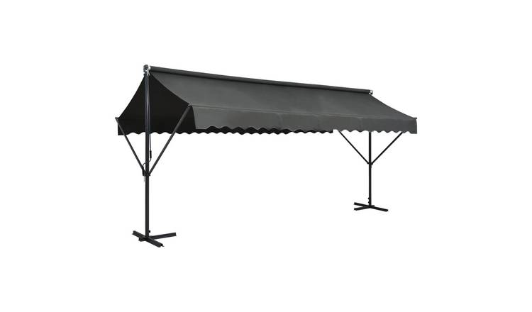 Walplus Polyester Sun Shade - Anthracite - 500 x 300 x 300 cm