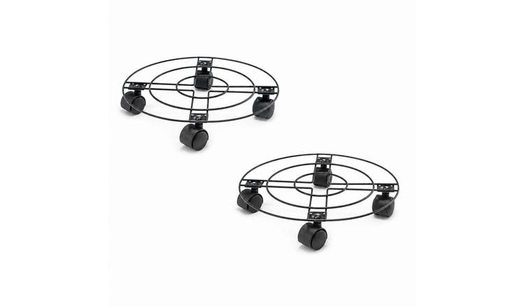 Greena Plant Pot Mover - Black - 2pk
