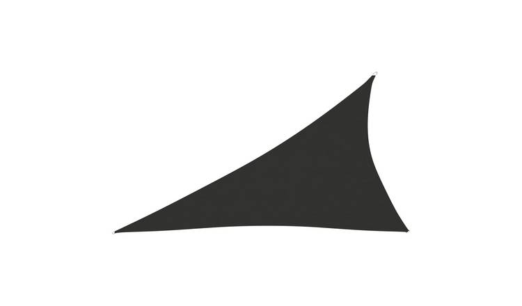 Walplus Triangular Polyester Sun Shade Sail - Anthracite - 400 x 500 x 640 cm