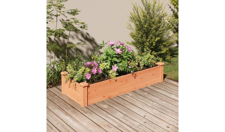 Walplus Firwood Raised Garden Bed - Brown - 120 x 45 x 25 cm
