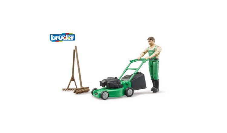 Bruder BWorld Gardener with Lawn Mower & Equipment - Age 3+ - 1:16