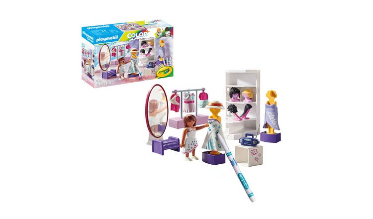 Playmobil Color Dressing Room with Colourful Water-Soluble Markers