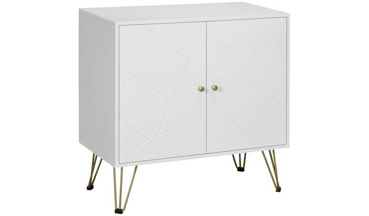 HOMCOM Modern Adjustable Freestanding Storage Cabinet - White