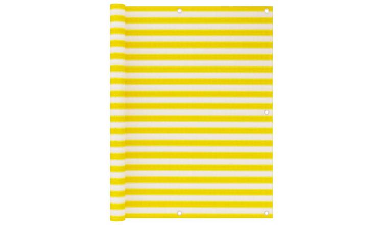Walplus HDPE Balcony Screen - Yellow and White - 120 x 600 cm