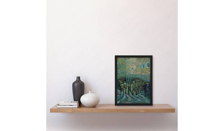Vincent Van Gogh Penitentiary Prisoners Exercising Framed Art Print - A4