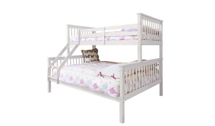 Noa & Nani Hanna Triple Bunk Bed With Single & Double Bed - White
