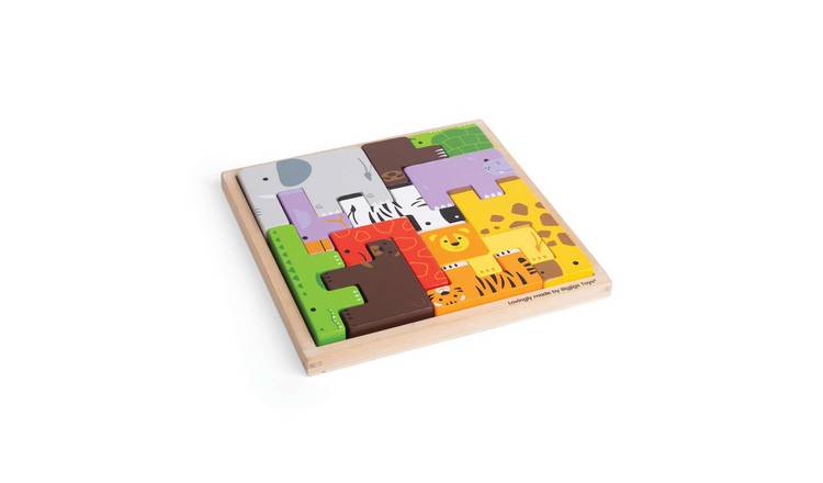 Bigjigs Toys Animal Lock-A-Block - 18 Months +