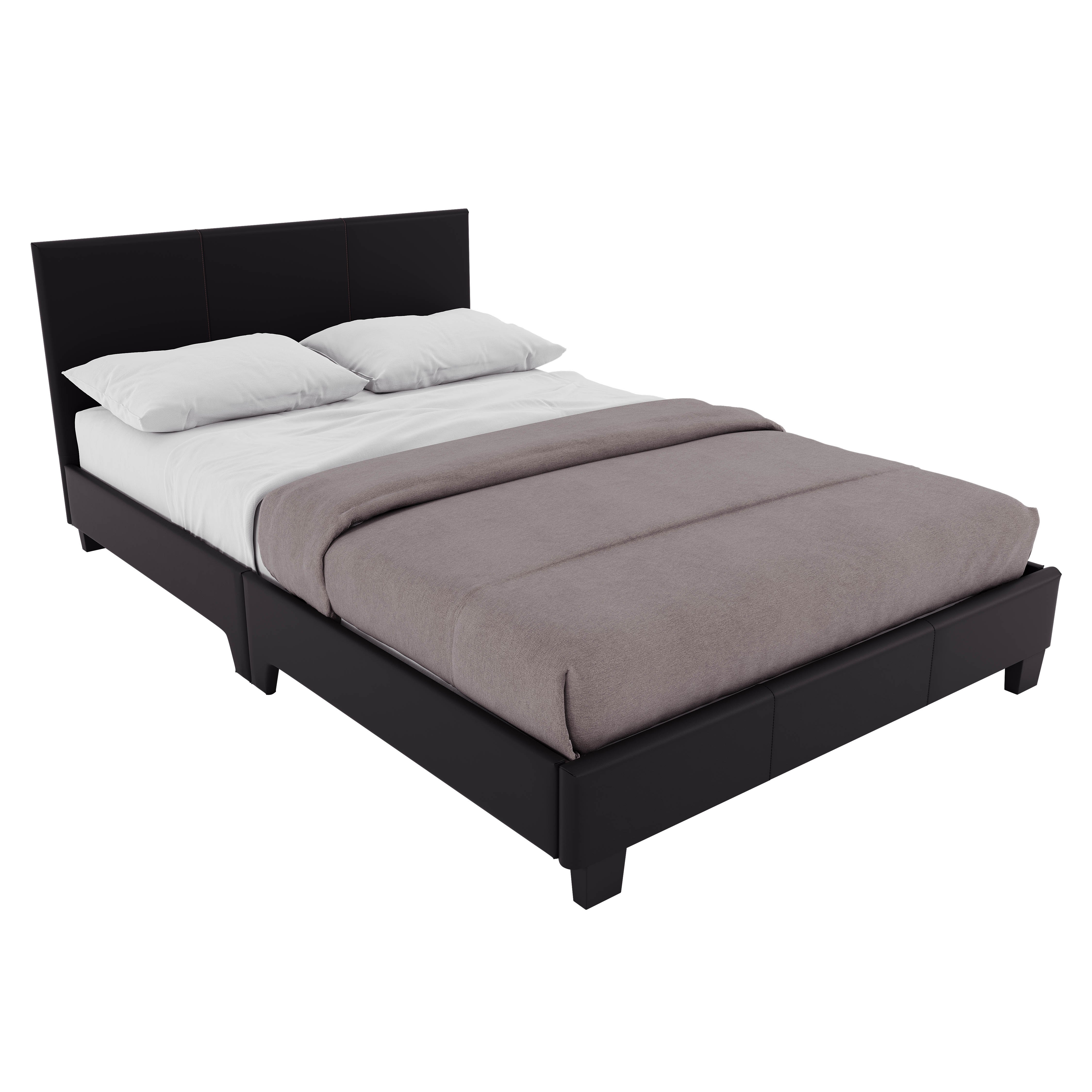 Vida Designs Lisbon Faux Leather UKFR 5ft King Size Bed Frame - Black - Image 8