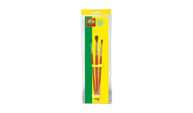 SES Creative Paint Brush 3 Piece Art Set