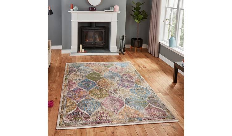 Mega Flooring Multi Traditional Geometric Rug - 120 x 170cm