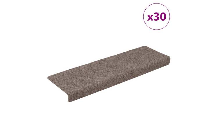 Walplus Pack of 30 Self-Adhesive Rectangular Stair Mats - Beige - 65 x 21 cm