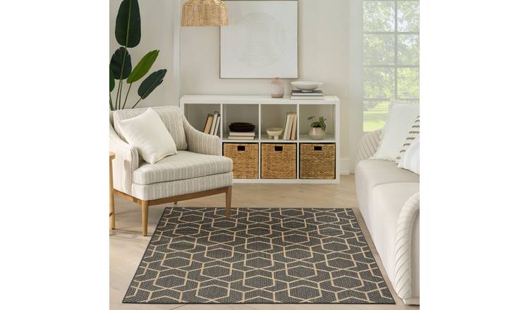 Mega Flooring Black Modern Abstract Rug - 152 x 213cm