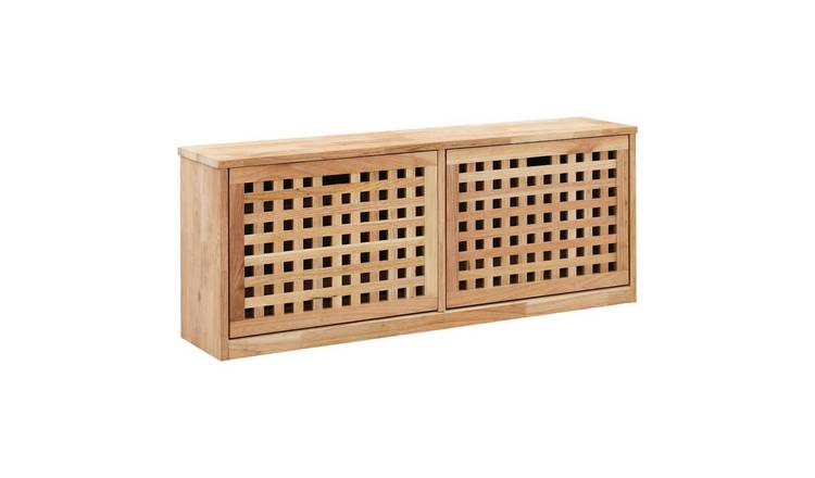 Walplus Solid Wood Shoe Storage - Natural - 94 x 20 x 38 cm