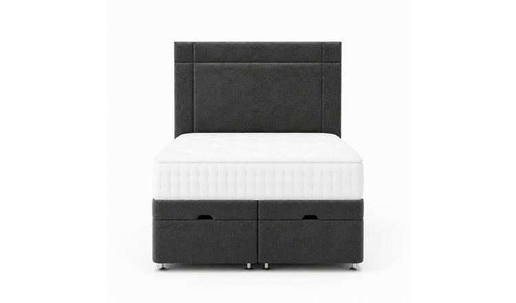 Comfy Deluxe  Jasper   3ft Single  End Lift Ottoman Bed Set - Charcoal