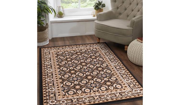 DS Living Venesia Traditional Rug - Black - 200x70cm