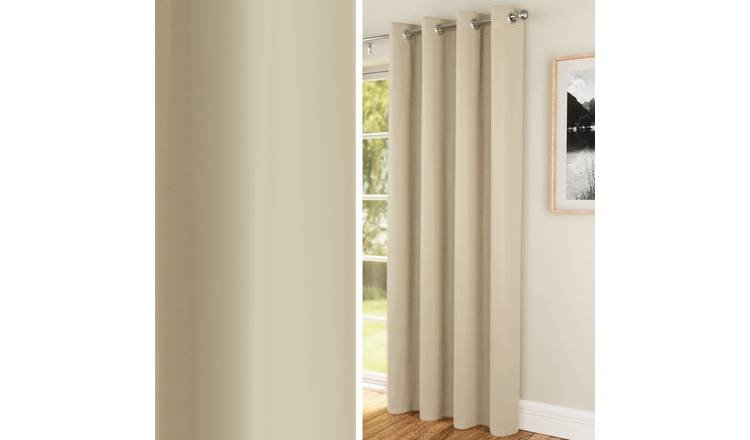 Enhanced Living Nightfall Eyelet Single Door Curtain - 168 x 214cm - Beige