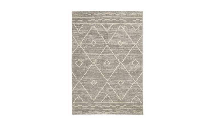 Mega Flooring Silver Modern Geometric Rug - 120 x 170cm