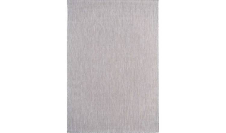The Rugs Grey Ecology Plain Patio Rug - 80 x 150cm