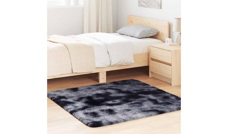 Walplus Navarra Polyester Rug - Dark Grey - 120 x 120cm