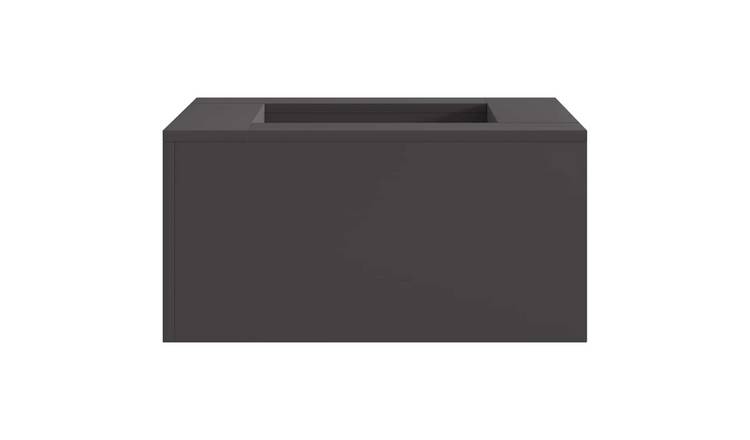 Walplus Steel Fire Pit - Black - 60 x 60 x 30 cm