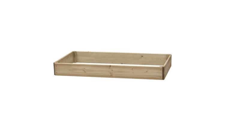 Greena Rectangular Wooden Raised Bed 15 cm High, 60 x 120cm